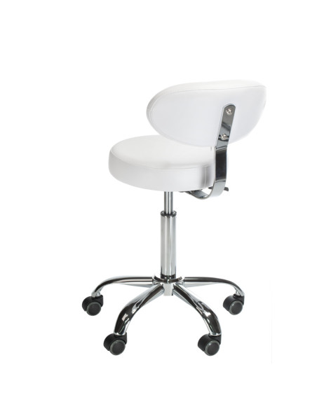 Beauty stool with backrest BD-9934 white