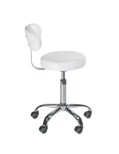 Beauty stool with backrest BD-9934 white