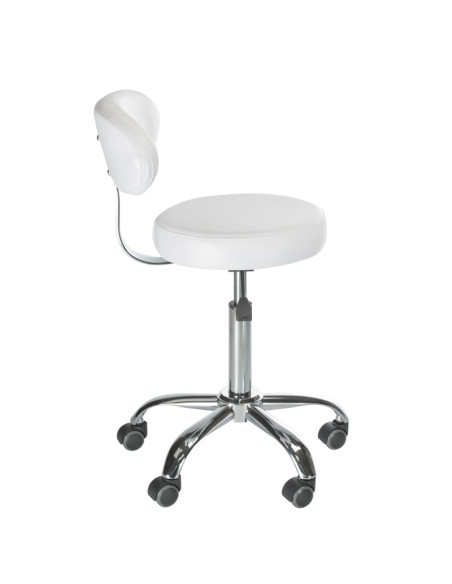 Beauty stool with backrest BD-9934 white