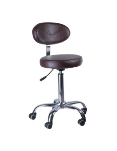 Cosmetic stool with backrest BD-9934 brown
