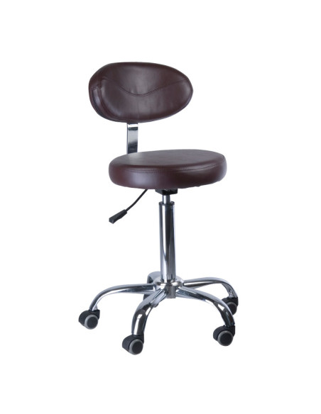 Cosmetic stool with backrest BD-9934 brown