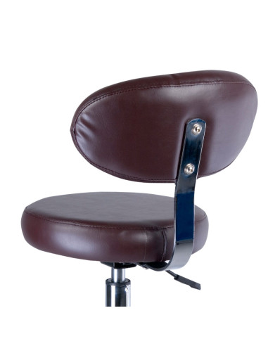 Cosmetic stool with backrest BD-9934 brown
