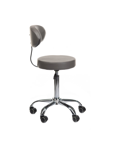 Cosmetic stool with backrest BD-9934 grey