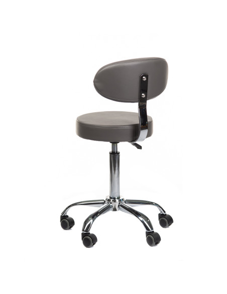 Cosmetic stool with backrest BD-9934 grey
