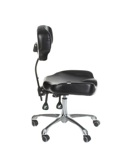 ELMO INKOO Swivel Tattoo Artist's Stool with Backrest