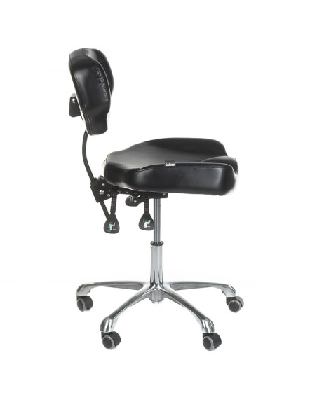 ELMO INKOO Swivel Tattoo Artist's Stool with Backrest
