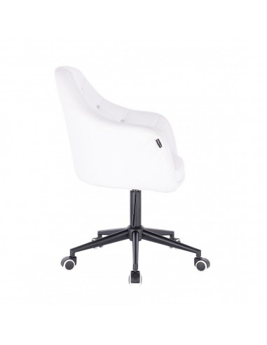 Black Base Chair On Wheels - White BFHR830