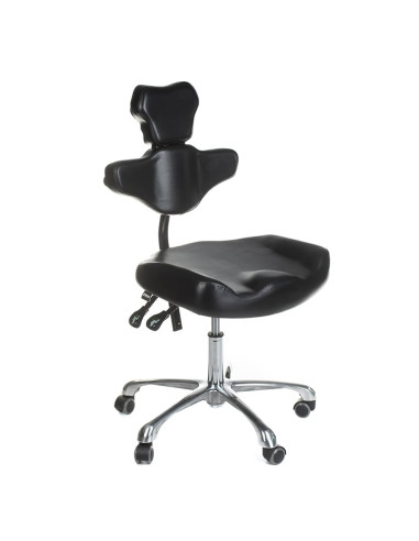 MIKA INKOO Swivel Tattoo Artist Stool with Backrest