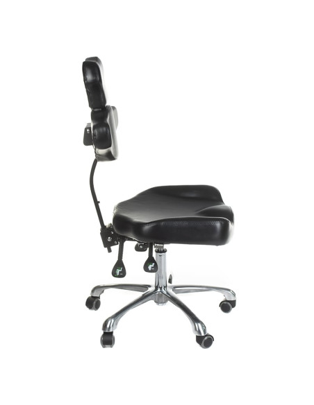 MIKA INKOO Swivel Tattoo Artist Stool with Backrest