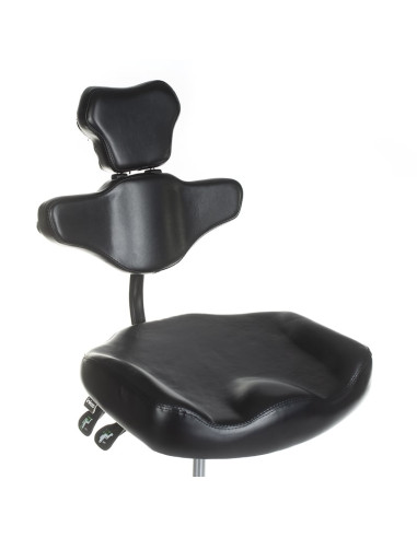 MIKA INKOO Swivel Tattoo Artist Stool with Backrest