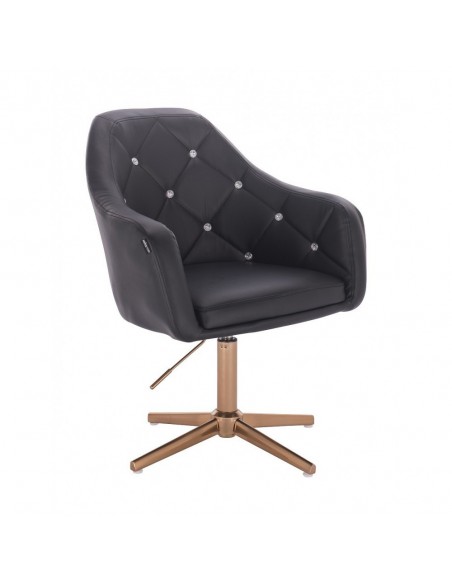 Copper Base Salon Chair - Black BFHR830CROSS