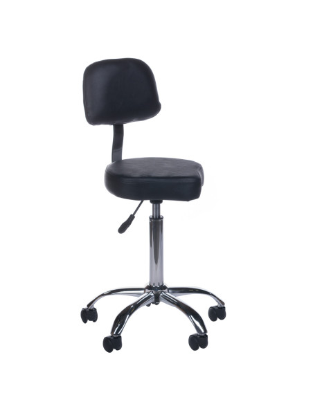 Cosmetic Stool with Backrest BH-7268 Black
