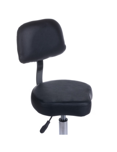 Cosmetic Stool with Backrest BH-7268 Black
