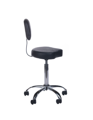Cosmetic Stool with Backrest BH-7268 Black