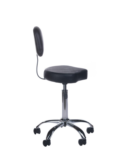 Cosmetic Stool with Backrest BH-7268 Black