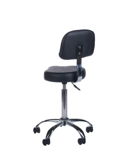 Cosmetic Stool with Backrest BH-7268 Black