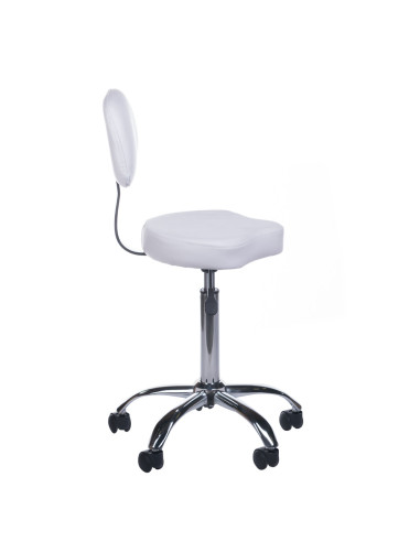 Cosmetic Stool with Backrest BH-7268 White