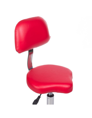 Cosmetic Stool with Backrest BH-7268 Red