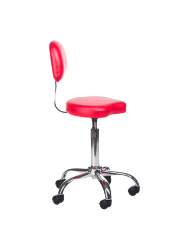 Cosmetic Stool with Backrest BH-7268 Red