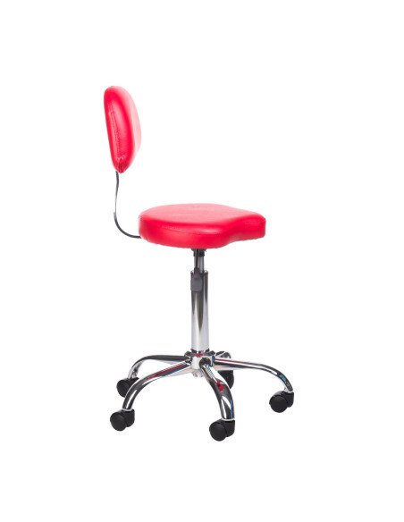 Cosmetic Stool with Backrest BH-7268 Red
