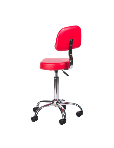 Cosmetic Stool with Backrest BH-7268 Red
