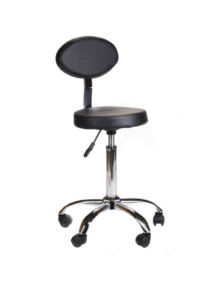 Cosmetic Stool with Backrest BH-7289 Black