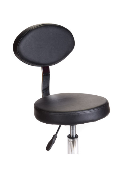 Cosmetic Stool with Backrest BH-7289 Black