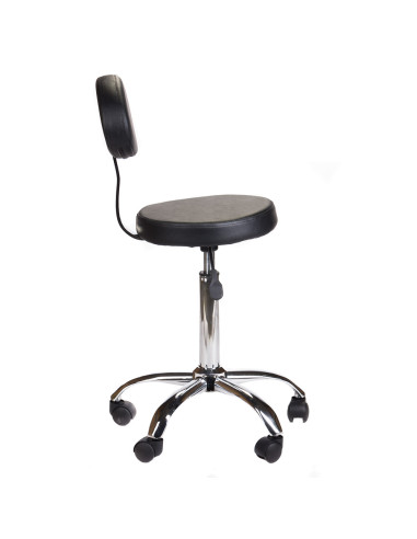 Cosmetic Stool with Backrest BH-7289 Black