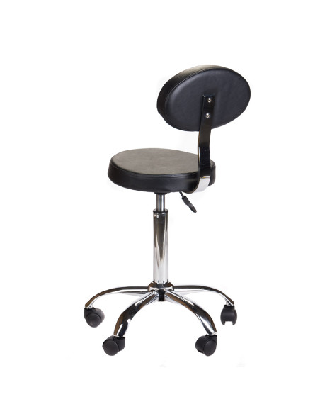 Cosmetic Stool with Backrest BH-7289 Black