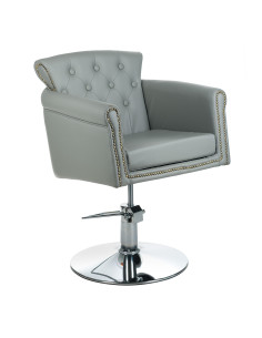Hairdresser's chair ALBERTO BH-8038 light grey