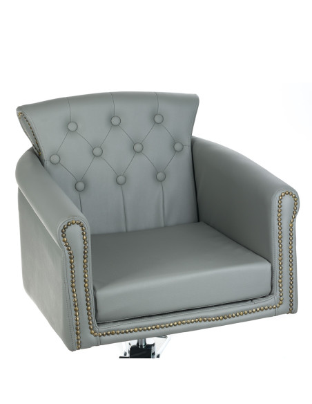 Hairdresser's chair ALBERTO BH-8038 light grey