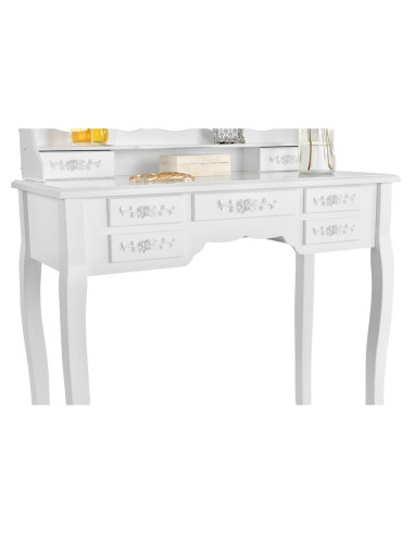 Salon Vanity Table Elsa Professional Styling White | Bella Furniture Ireland