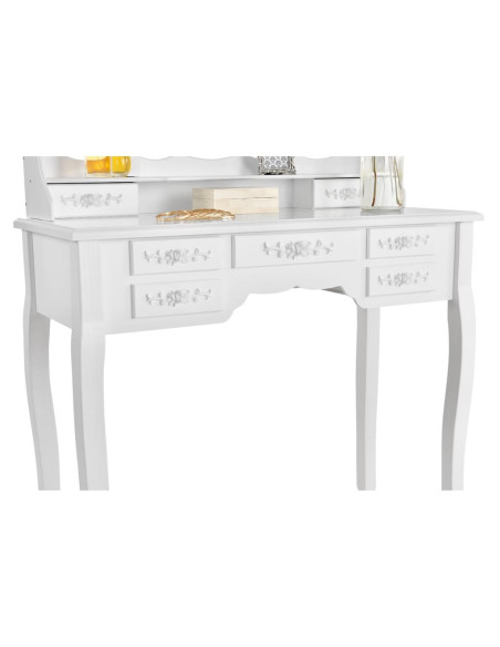 Salon Vanity Table Elsa Professional Styling White | Bella Furniture Ireland
