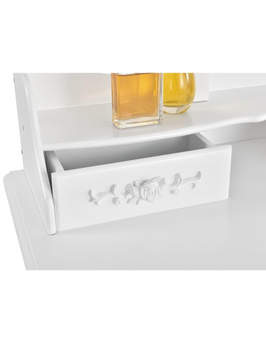 Salon Vanity Table Elsa Professional Styling White | Bella Furniture Ireland