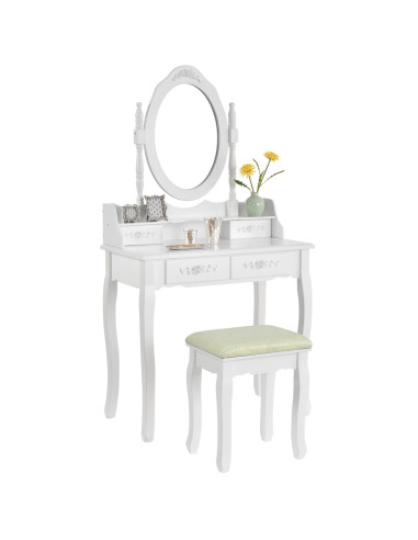 Mira White Dressing Table | Bella Furniture Ireland