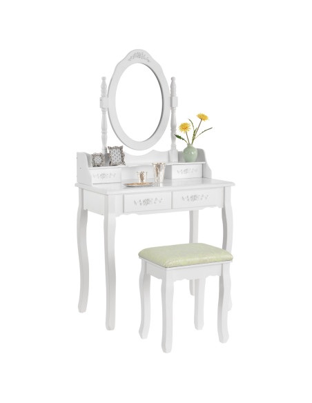 Mira White Dressing Table | Bella Furniture Ireland