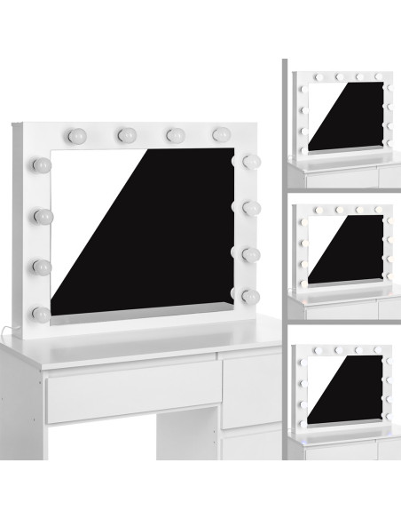 Professional Dressing Table EVA LED White | Bella Furniture Ireland