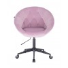 Black Base Hroove Salon Chair On Wheels - Lavender BFHR8516CK