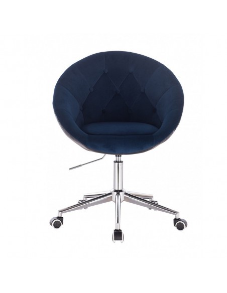 Hroove Salon Chair On Wheels - Black/Blue BFHR8516CK