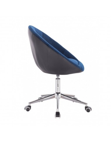 Hroove Salon Chair On Wheels - Black/Blue BFHR8516CK
