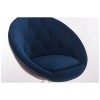 Hroove Salon Chair On Wheels - Black/Blue BFHR8516CK