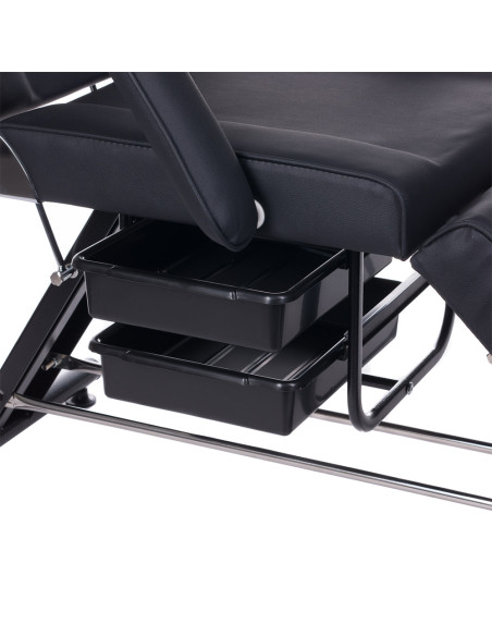 Beauty bed with trays BW-262A black