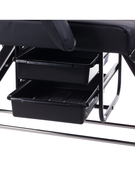 Black BW-263 Beauty bed with Trays