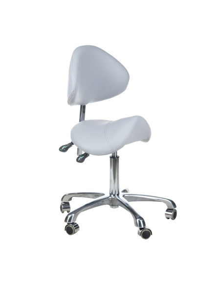 Cosmetic stool with backrest BY-3004 grey