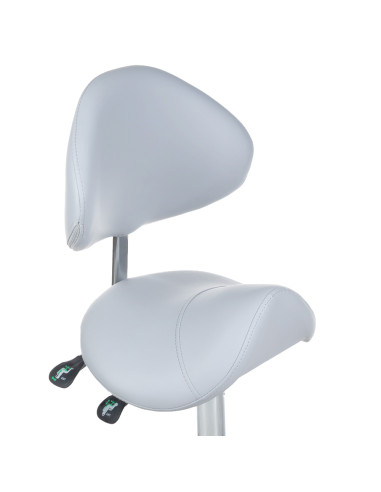 Cosmetic stool with backrest BY-3004 grey