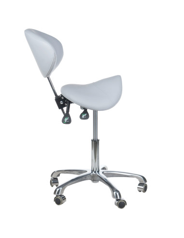 Cosmetic stool with backrest BY-3004 grey