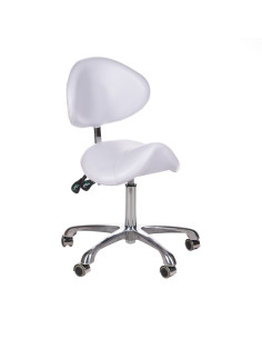 Cosmetic stool with backrest BY-3004 white