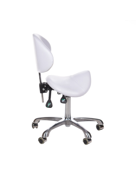 Cosmetic stool with backrest BY-3004 white