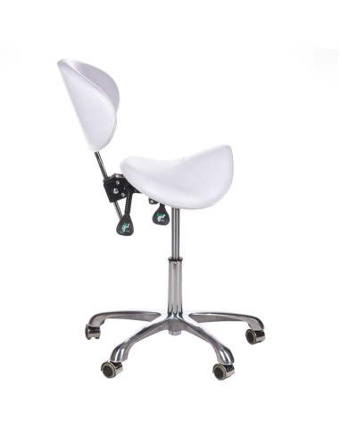 Cosmetic stool with backrest BY-3004 white