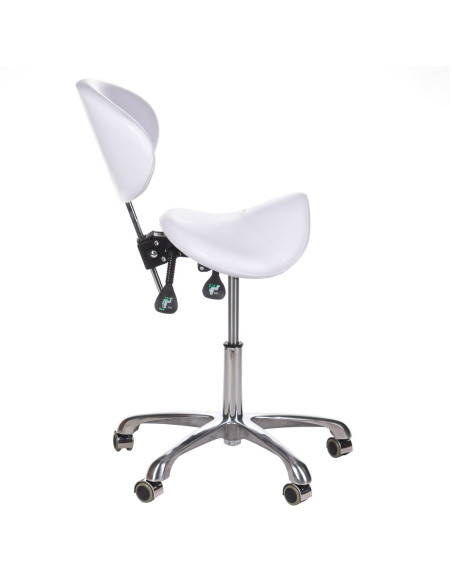 Cosmetic stool with backrest BY-3004 white